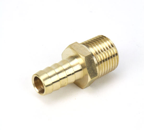 Brass Hose Stem: 1/2 barb x 1/2 MPT (1)