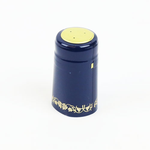 Heat shrink cap: Blue w/ gold gr(30) (1)