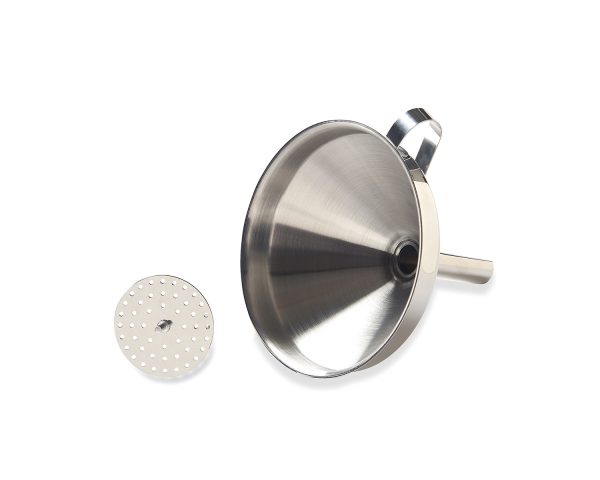 Funnel, Stainless, 5 in. with Revomable Strainer-126699