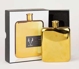 Gold Plated Belmont:Flask 6oz (1)