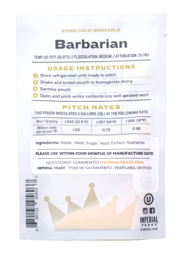 Imperial Beer Yeast, A04 Barbarian - Image 2