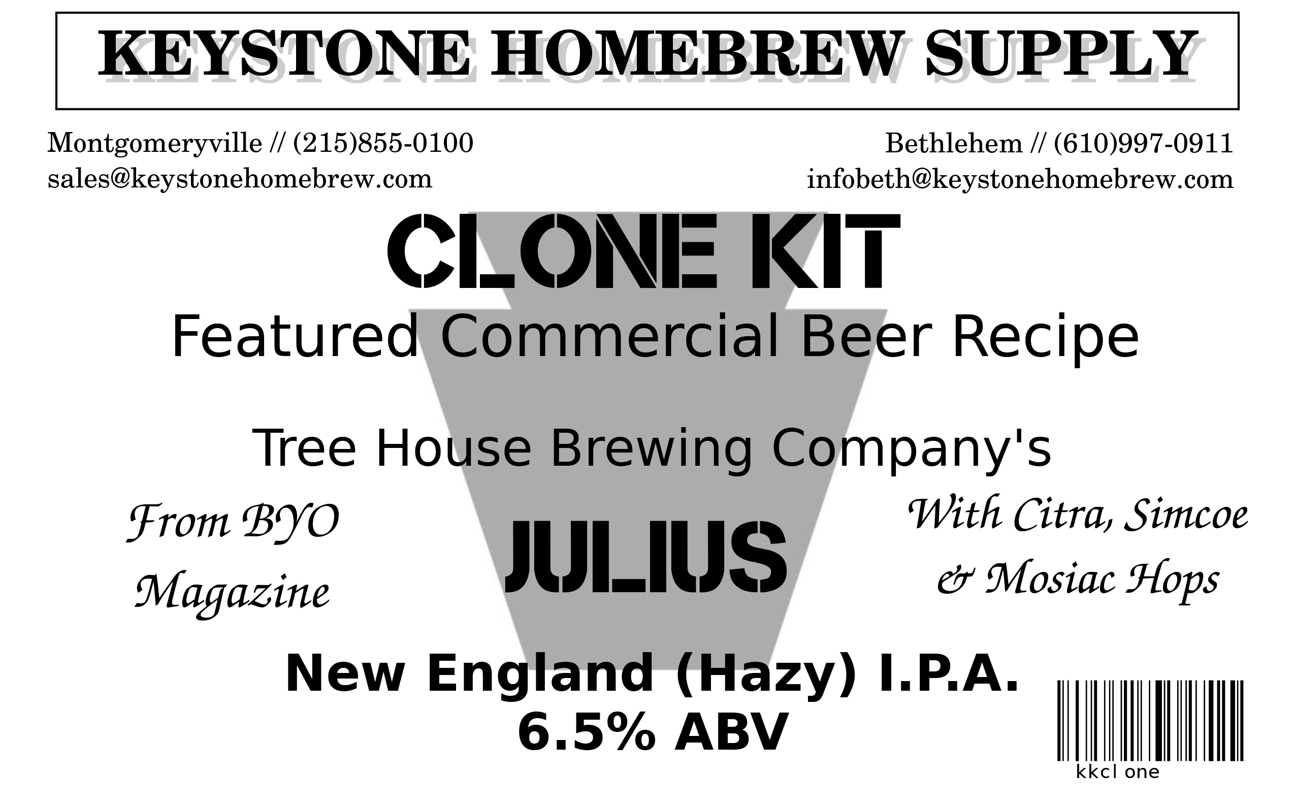 Treehouse Julius NE:IPA Clone Box Kit (1)