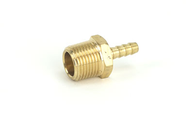 Hose Stem (Brass):1/4 B X 1/2 MPT (1)