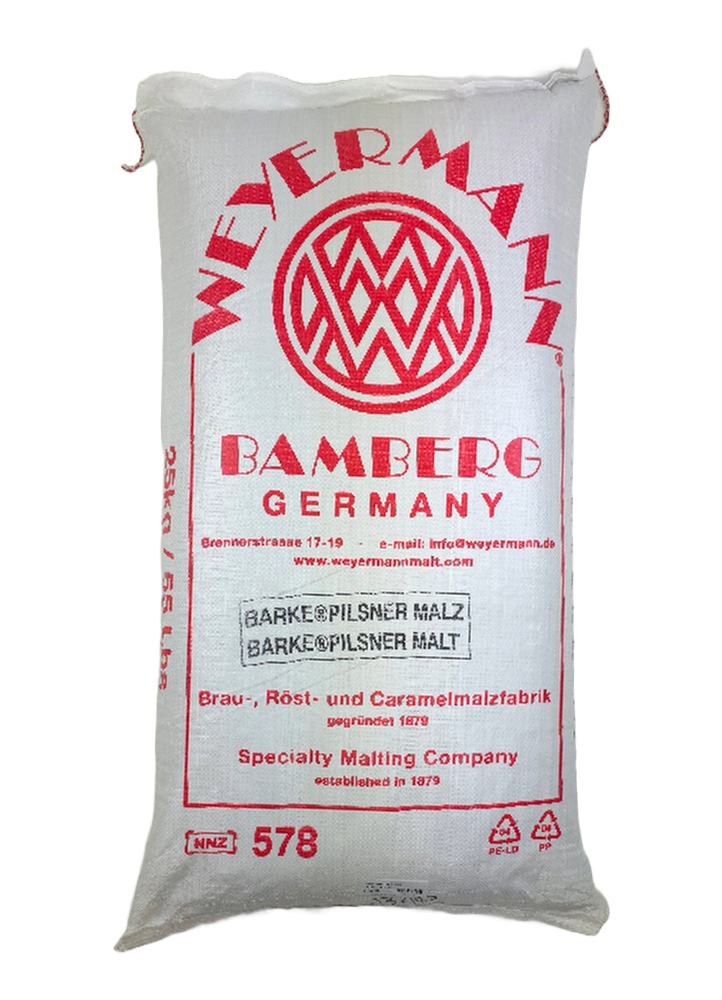 Barke Pilsner Malt, Weyermann, 55 lb Bag