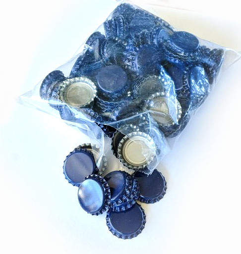 Bottlecaps, Plain, 144 Caps, ROYAL BLUE