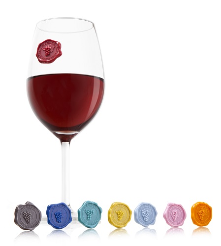 Wine Charms, Classic Grape Stamp Markers-0