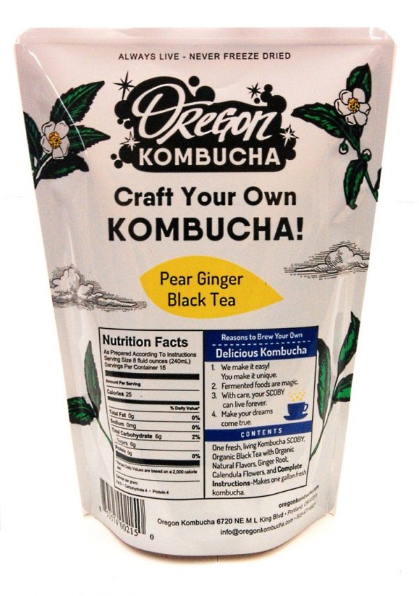 Oregon Kombucha Kit, Pear Ginger Black Tea-0