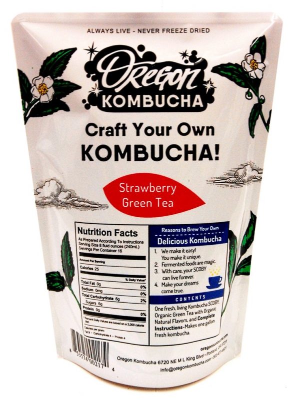 Oregon Kombucha Kit, Strawberry Green Tea-0