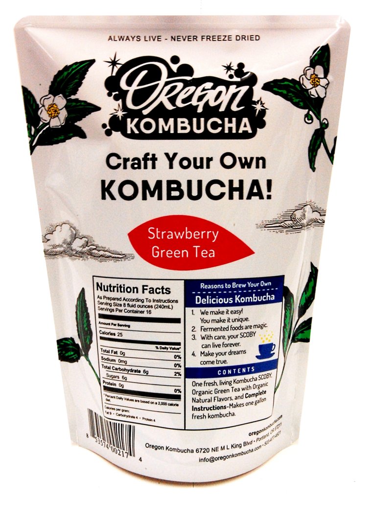 Oregon Kombucha Kit, Strawberry Green Tea-0