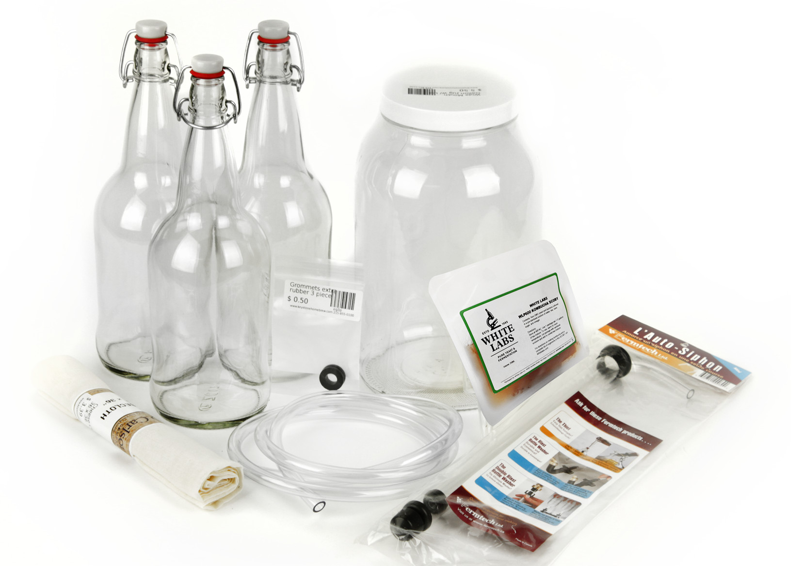 Kombucha Starter Equipment Kit with Ingredients-0