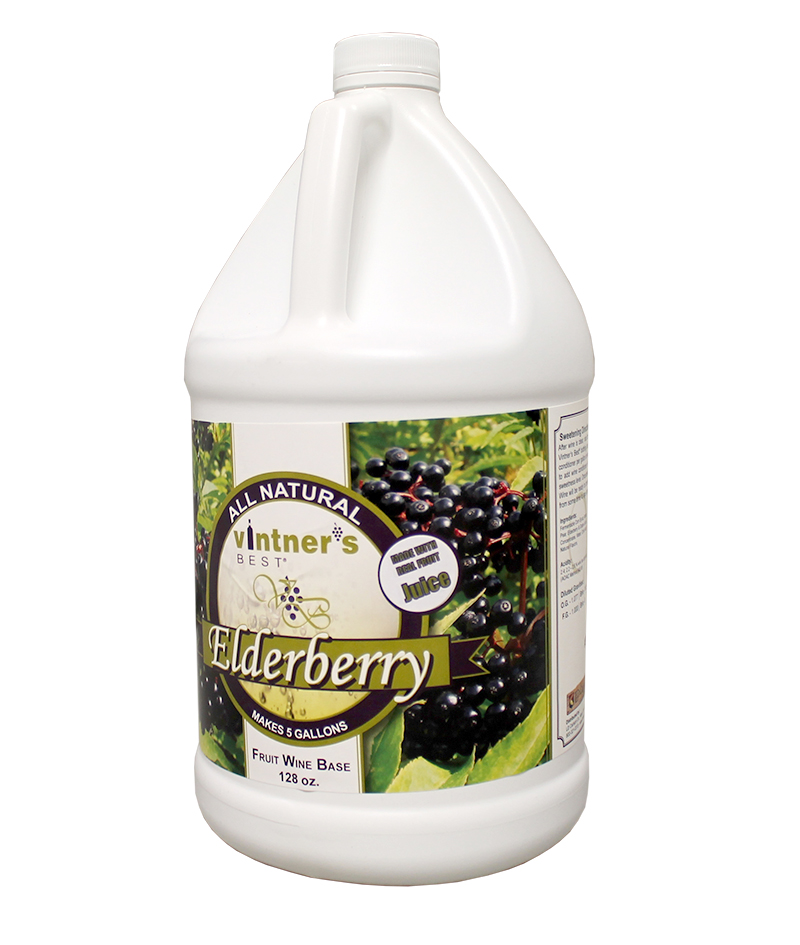 Vintner's Best Elderberry Fruit Wine Base, 128 oz.-0