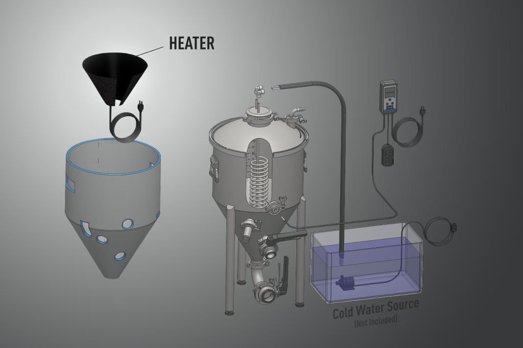 Spike Brewing, Heater for 10 and 15 Gallon Conical Unitank Keystone