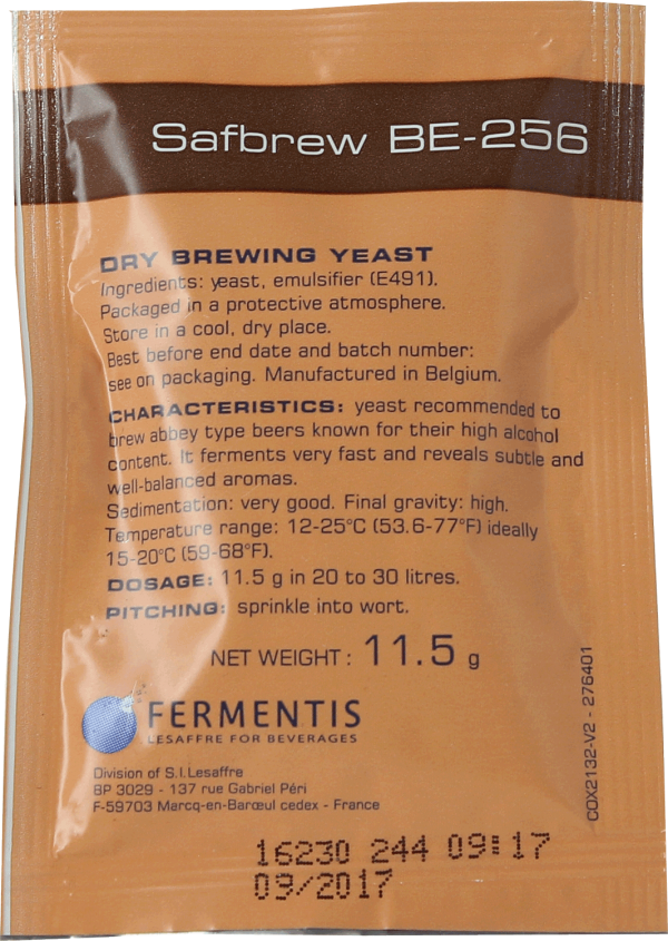 Safbrew BE-256 Dry Brewing Yeast, 11 g