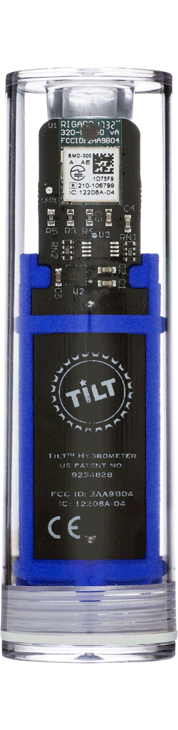 Tilt Hydrometer and Thermometer, Blue