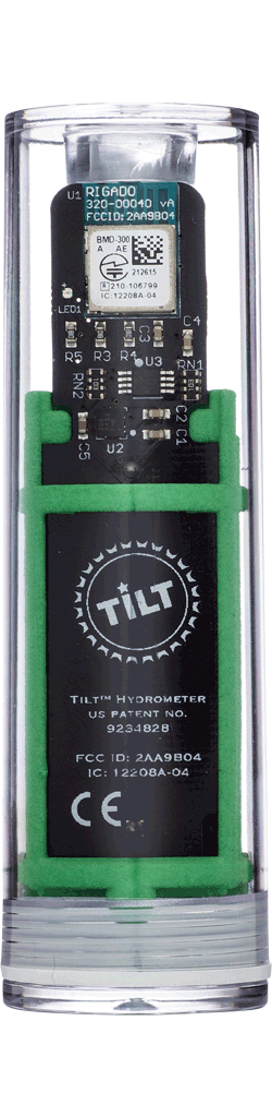Tilt Hydrometer and Thermometer, Green