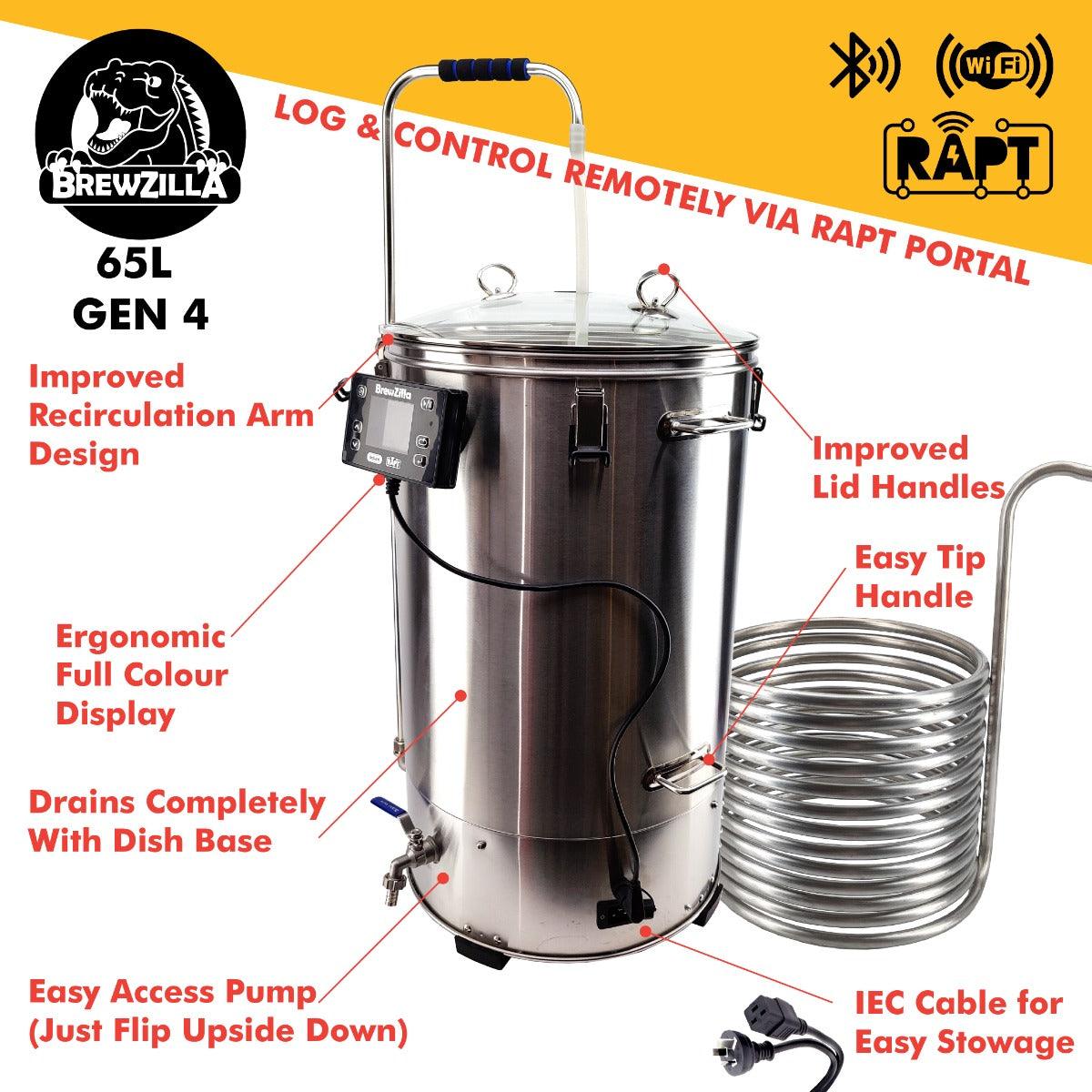 BrewZilla All Grain Brewing System with Pump, 65L