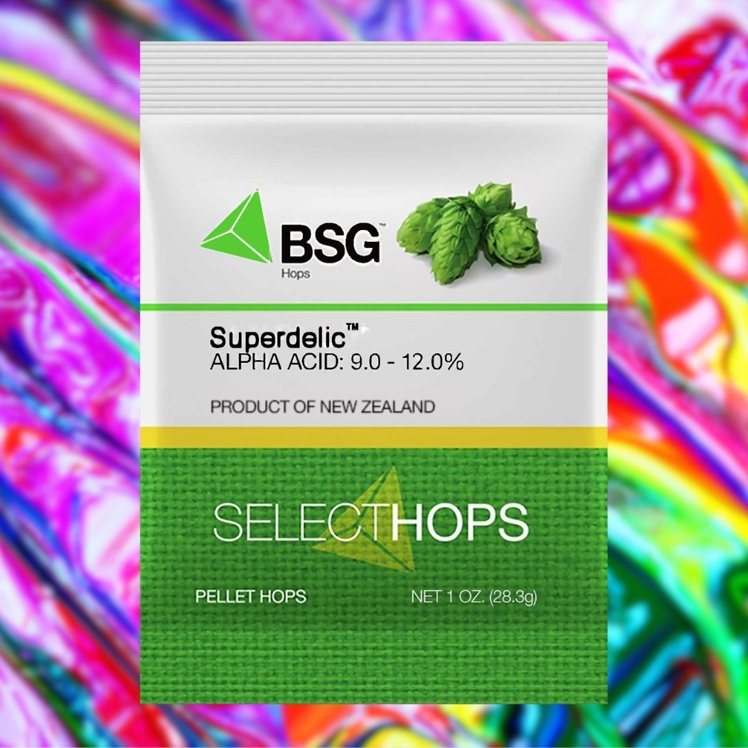 Superdelic (New Zealand) Hop Pellets, (9-12% AA), 1oz