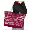 Burgundy Wine Designed Canvas Shoulder Bag - Image 2