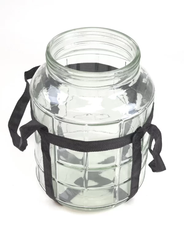 Glass 2.3 Gallon, Wide Mouth Carboy w/ Lid and Harness - Image 3