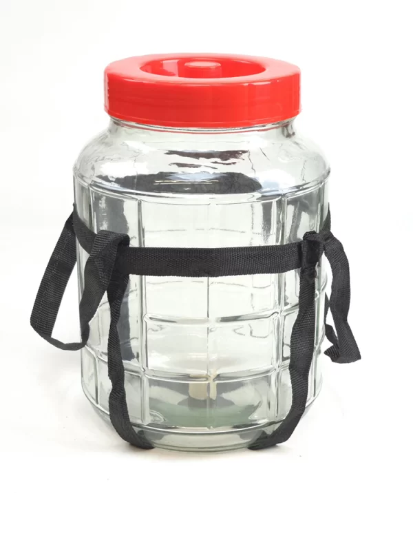 Glass 2.3 Gallon, Wide Mouth Carboy w/ Lid and Harness - Image 2